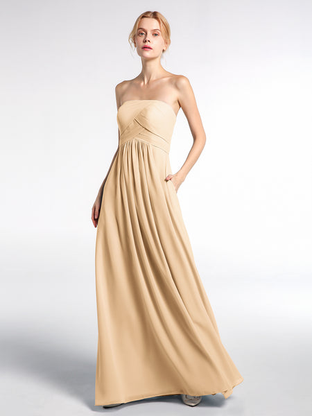 Robe de Grossesse en Mousseline Alaska Longue Blush Pêche - Robes de