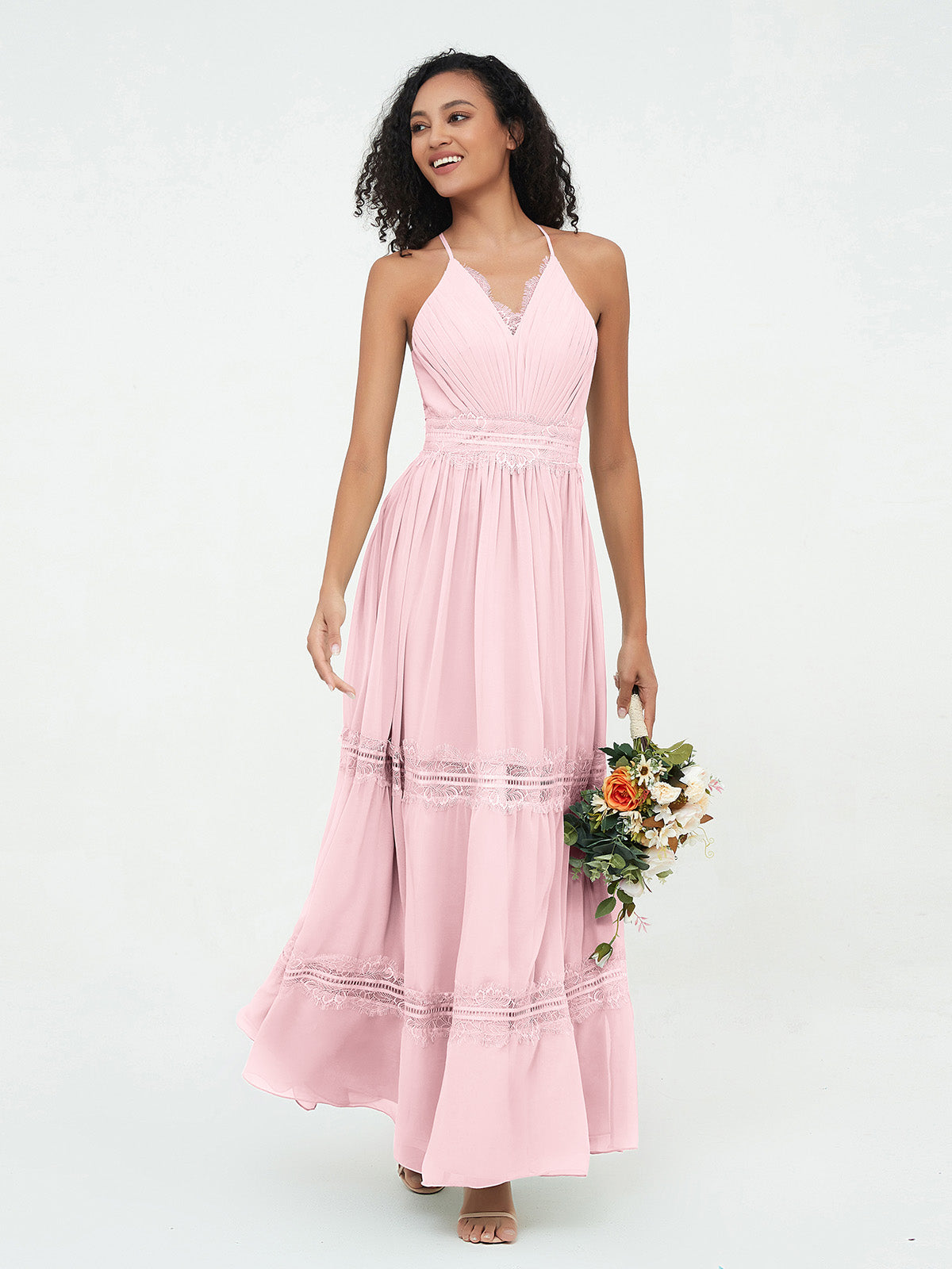 Robe Licou Truth & Pride – Imprimée Fleurie, Mousseline à Niveaux, Taille S, Neuve