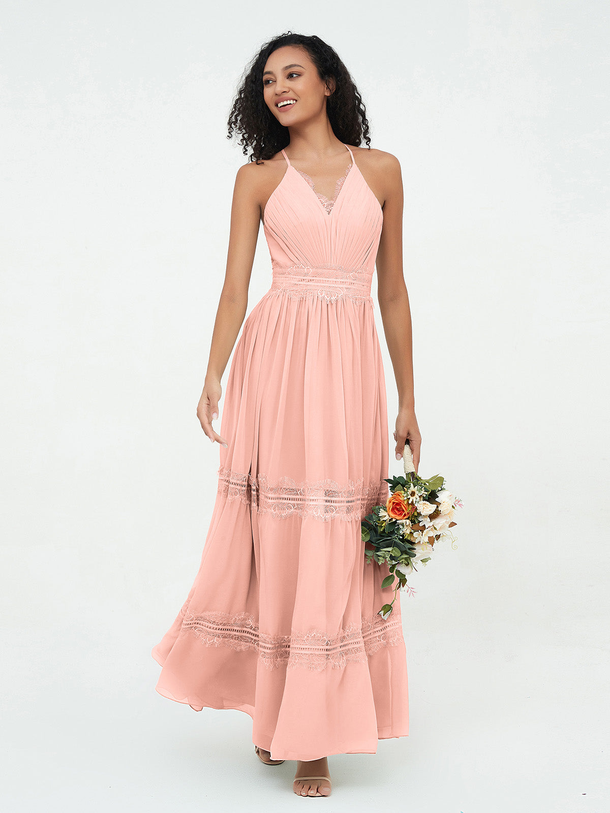 Robe Keepsake The Label Dentelle Multiniveau - Taille XS, Rose, Neuve Sans étiquettes, Mini Longueur
