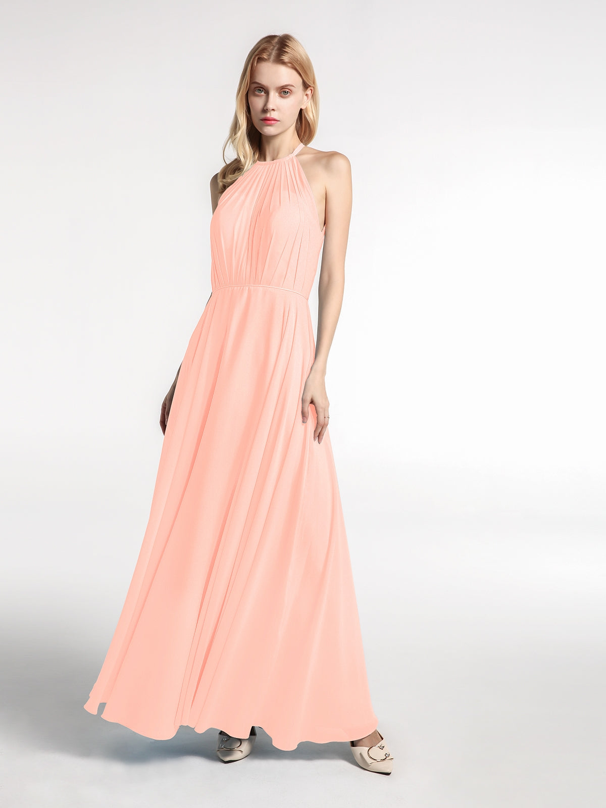 Robe longue mousseline online h&m